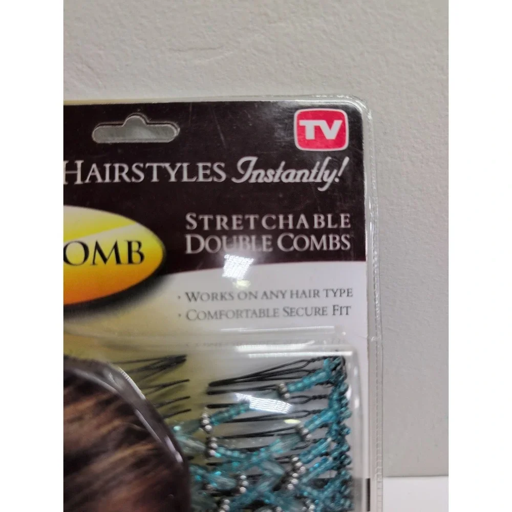 EZ Combs Fabulous Hairstyle Instantly Stretchable Double Combs As Seen On TV NEW